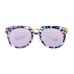 Bertha Aaliyah Polarized Sunglasses - Teal-Purple Tortoise/Purple BRSBR023PU