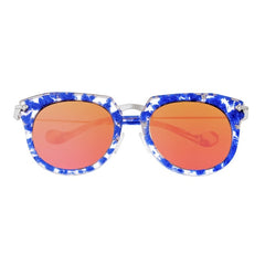 Bertha Aaliyah Polarized Sunglasses - Blue Tortoise/Rose Gold BRSBR023RG