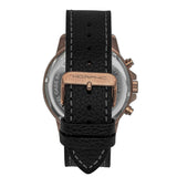 Morphic M86 Series Chronograph Leather-Band Watch - Rose Gold/Black MPH8604