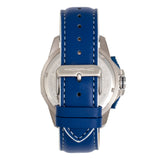 Morphic M82 Series Chronograph Leather-Band Watch w/Date - Silver/Blue MPH8203