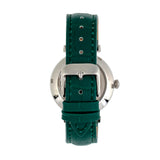 Empress Edith Semi-Skeleton Leather-Band Watch - Green EMPEM3302