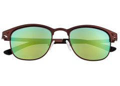 Breed Phase Titanium Polarized Sunglasses - Brown/Green-Blue BSG058BN