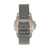 Breed Revolution Leather-Band Watch w/Date - Light Grey BRD8304