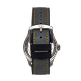 Reign Elijah Automatic Rubber Inlaid Leather-Band Watch W/Date - Grey - REIRN6502 REIRN6502