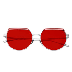 Bertha Callie Polarized Sunglasses - Silver/Red BRSBR032RD