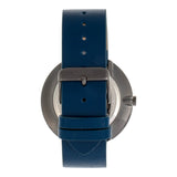 Simplify The 6400 Leather-Band Watch w/Date - Gunmetal/Blue SIM6406