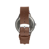 Elevon Boost Leather-Band Watch w/Date - Umber/Black - ELE126-2 ELE126-2