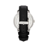 Elevon Sabre Leather-Band Watch w/Date - Silver/White/Black ELE121-1