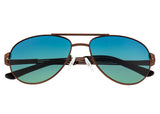 Breed Leo Titanium Polarized Sunglasses - Brown/Blue-Green BSG051BN