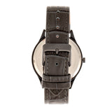 Elevon Concorde Leather-Band Watch w/Date - Black/Gunmetal  ELE115-5