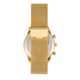 Breed Andreas Mesh-Bracelet Watch w/ Date - Gold/Black BRD8702