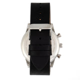 Breed Andreas Leather-Band Watch w/ Date - Silver/Black BRD8705