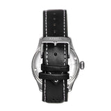 Axwell Arrow Leather-Band Watch w/Date - Black/White AXWAW102-1