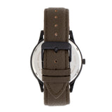 Elevon Turbine Leather-Band Watch - Black/Olive ELE116-6