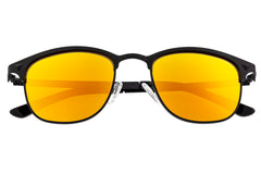 Breed Phase Titanium Polarized Sunglasses - Black/Orange-Yellow