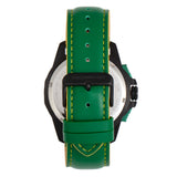 Morphic M82 Series Chronograph Leather-Band Watch w/Date - Black/Green MPH8206