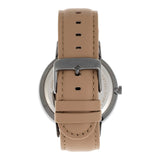 Simplify The 6500 Leather-Band Watch - Beige/Black  SIM6505