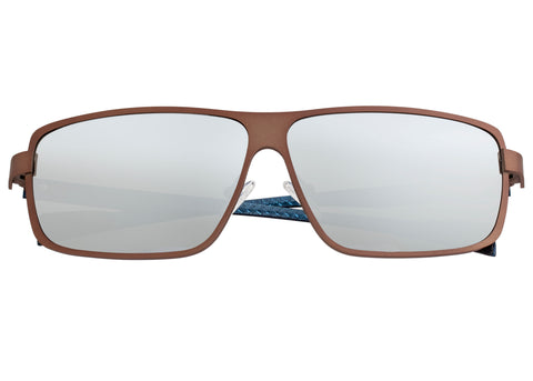 Breed Finlay Titanium Polarized Sunglasses - Brown/Silver BSG033BN