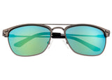 Breed Zodiac Titanium Polarized Sunglasses - Gunmetal/Green-Blue BSG053GM
