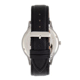 Elevon Turbine Leather-Band Watch - Silver/Black ELE116-2
