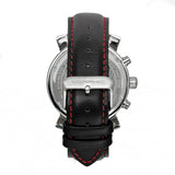 Morphic M89 Series Chronograph Leather-Band Watch w/Date - Black MPH8902