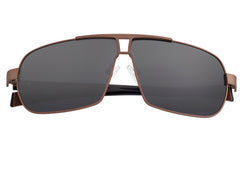 Breed Sagittarius Titanium Polarized Sunglasses - Brown/Black BSG032BN