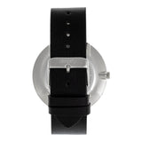 Simplify The 6400 Leather-Band Watch w/Date - Silver/Black SIM6403