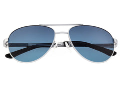 Breed Leo Titanium Polarized Sunglasses - Silver/Blue BSG051SL