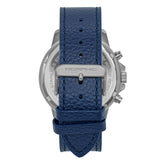 Morphic M86 Series Chronograph Leather-Band Watch - Silver/Navy MPH8603