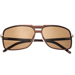 Breed Retrograde Aluminium Polarized Sunglasses - Brown/Brown BSG017BN