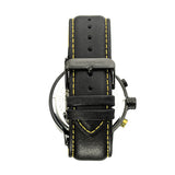 Morphic M91 Series Chronograph Leather-Band Watch w/Date - Black/Yellow - MPH9106 MPH9106