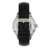 Heritor Automatic Harding Semi-Skeleton Leather-Band Watch - Silver/Black HERHR9002