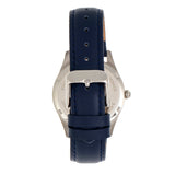 Bertha Dixie Floral Engraved Leather-Band Watch - Blue BTHBR9902