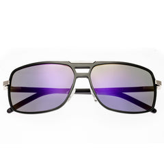 Breed Retrograde Aluminium Polarized Sunglasses - Gunmetal/Purple BSG017SR