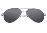 Breed Void Titanium Polarized Sunglasses - Silver/Black BSG059SL