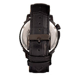 Reign Bauer Automatic Semi-Skeleton Leather-Band Watch - Black REIRN6007