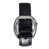 Heritor Automatic Pierce Genuine Leather-Band Watch w/Date - Black/Red&Blue - HERHS1204 HERHS1204