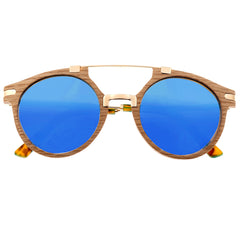 Earth Wood Petani Polarized Sunglasses - White Oak/Blue - ESG034W ESG034W