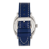 Reign Napoleon Semi-Skeleton Leather-Band Watch - Silver/Blue REIRN5802