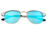 Breed Phase Titanium Polarized Sunglasses - Silver/Celeste BSG058SL