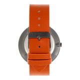 Simplify The 6400 Leather-Band Watch w/Date - Gunmetal/Orange SIM6405