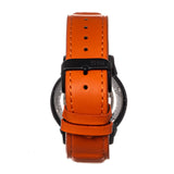 Reign Monterey Skeletonized Leather-Band Watch - Black/Orange - REIRN6405 REIRN6405