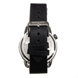 Breed Regulator Leather-Band Watch w/Second Sub-dial - Black/Blue - BRD8804 BRD8804