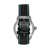 Axwell Arrow Leather-Band Watch w/Date - Black/Blue AXWAW102-4