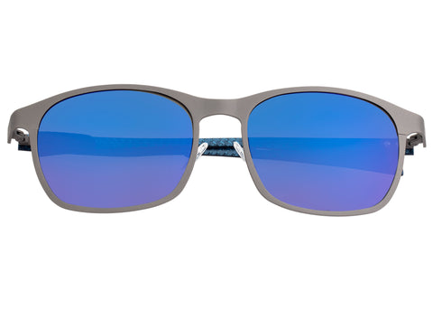 Breed Halley Titanium Polarized Sunglasses - Gunmetal/Blue BSG034GM