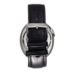 Heritor Automatic Pierce Genuine Leather-Band Watch w/Date - Black/Blue - HERHS1205 HERHS1205