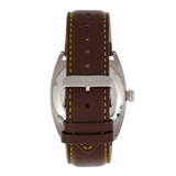 Reign Astro Semi-Skeleton Leather-Band Watch - Silver/Brown REIRN5502