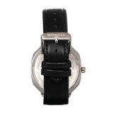 Breed Revolver Leather-Band Watch w/Day/Date - Black/Silver - BRD9303 BRD9303