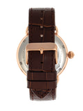 Heritor Automatic Mattias Leather-Band Watch w/Date - Rose Gold/Black HERHR8406