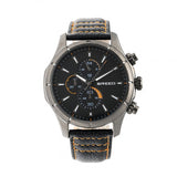 Breed Lacroix Chronograph Leather-Band Watch - Gunmetal/Charcoal BRD6805